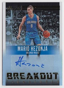 2016-17 Panini Studio Breakout Signatures Mario Hezonja Auto 166/299 Magic #30