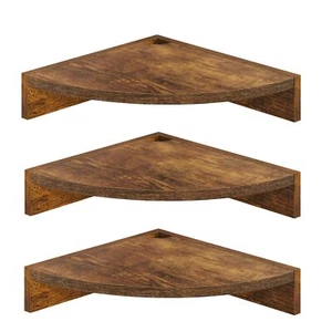 Corner Shelf Wall Mount Wood Floating Corner Shelves Corner Wall Shelf for Be... - Picture 1 of 7