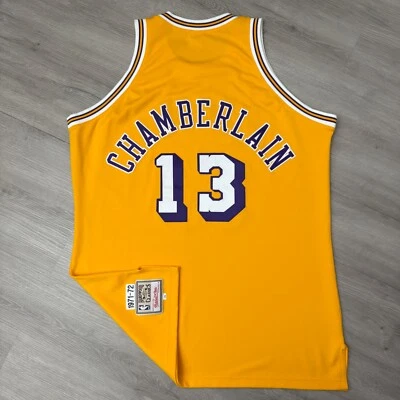 WILT CHAMBERLAIN Los Angeles Lakers Mitchell & Ness Authentic Jersey 48 HWC NBA - Image 1 of 4