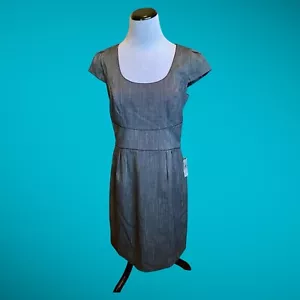WORTHINGTON Gray Round Neck Cap Sleeve Sheath Dress Size 10 NWT - Picture 1 of 9