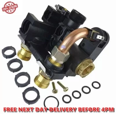 GLOWWORM 24CXI 30CXI 38CXI SANITARY BLOCK 3 WAY DIVERTER VALVE 802131 2000802131 - Image 1 of 2