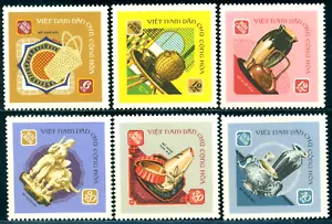 1968 Arti, mestieri, ceramica, scultura avorio, argenteria, cesto di bambù, Vietnam, 538, MNH - Foto 1 di 1