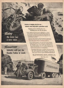 1943 International Nickel: Army Has New Voice Vintage Print Ad - Picture 1 of 1