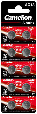 10 Camelion AG13 Knopfzellen Uhrenbatterien Knopf Zellen  LR44 L 1154 157 G13 GP • 2.99€