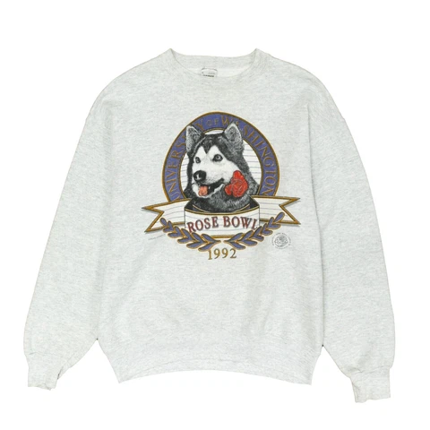 Vintage Washington Huskies Rose Bowl Sweatshirt Crewneck Large 1992 90s NCAA Cover