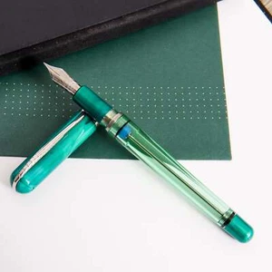 Pineider Avatar Twin Tank Touchdown Fountain Pen - Forest Green - Picture 1 of 11