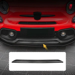 Real Carbon Fiber Front Bumper Lip Splitter Cover For Fiat 500 Abarth 2017-23 - Picture 1 of 2
