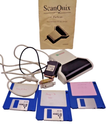 COMMODORE AMIGA -- HAND-HELD SCANNER SCANQUIX INKL. DISKETTEN - Bild 1 von 4