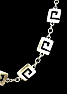 LONG VINTAGE 1960'S E.P. SILVER LINK NECKLACE BY CROWN TRIFARI - RHODE ISLAND - Picture 1 of 6