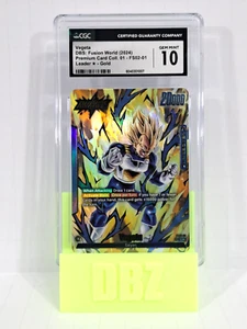 Vegeta - FS02-01 (Gold) Leader - Fusion World Promo Cards - CGC 10 GEM MINT - Picture 1 of 6