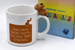 Vintage Applause Muggamals Lazy Beaver Tasse Hard Work Never Hurts Rare New in Box - Bild 1 von 2