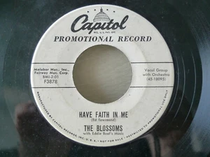 THE BLOSSOMS Little Louie / Have Faith In Me US '58 7” 45 SINGLE PROMO GIRL SOUL - Picture 1 of 4