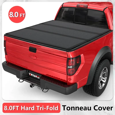 FRP Hard Tri-Fold Tonneau Cover for 1999-2025 F250 F350 F450 Super Duty 8FT 98" Foto 1 de 4