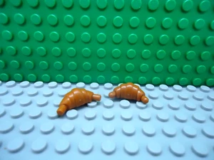 Lego Minifigur 2 dunkelorange Croissant Brot Essen NEU - Bild 1 von 1