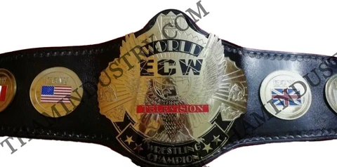 New ECW Flags 2MM World Television Wrestling Champion Leather Belt Replica Cover