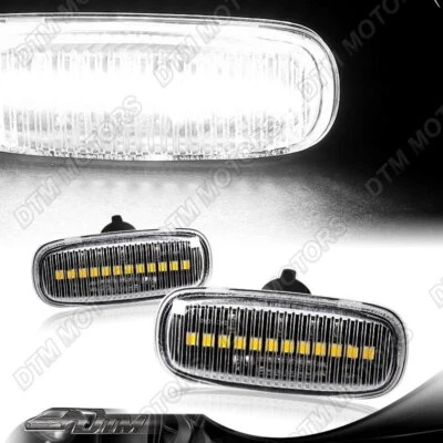 For Audi A3 A4 A6 A8 TT Clear Lens White LED Turn Signal Side Marker Light Lamp - Image 1 of 4
