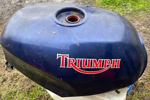 Triumph Tank (Blue) Plus Various Triumph Parts (NB slight dent in tank) - Picture 1 of 20