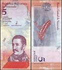 Venezuela 5 Bolivares World Paper Money Unc Mint Currency Bill Free Shipping