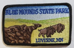Unbenutzter Luverne, Minnesota Blue Mounds State Park Bügelbild Patch mit Büffel - Bild 1 von 2