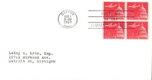 SCOTT#: C64 AIRLINER OVER CAPITOL 8¢ AUG 1 1963 DAYTON OH FIRST DAY COVER BX7 - Picture 1 of 1