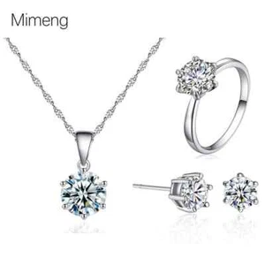 Collar colgante de copo de nieve de plata esterlina 925 pendientes para mujer joyería Reino Unido - Imagen 1 de 6