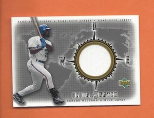 2002 UD GLOBAL SWATCH CARLOS DELGADO GAME-USED JERSEY #GS-CD TORONTO BLUE JAYS - Picture 1 of 1