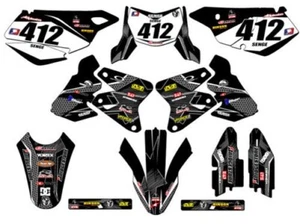 2005-2023 DRZ 400 SM PODIUM Black Senge Graphics Kit Compatible with Suzuki - Picture 1 of 10