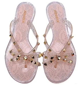 INFRADITO DONNA GOMMA FIOCCO GLITTER BORCHIE ORO 36 - 41 - Foto 1 di 12