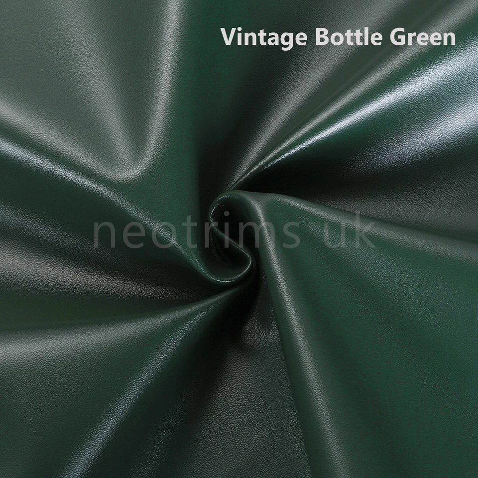 Faux Leather Fabric Smooth Vinyl Leatherette Light Upholstery Crafts Material - Image 1 of 4