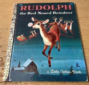 Vtg 1969 Rudolph the Red Nosed Reindeer Little Golden Book HC Hazen Scarry - Foto 1 di 20