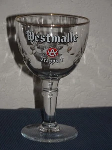 Bierglas mit Goldrand Westmalle Trappist - Bild 1 von 5