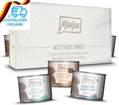 BESUCHE DEN MJAMJAM-STORE Mjamjam - Premium Nassfutter Für Katzen - Lecker Box, 12Er Pack (12 X 200 G), Ge