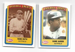 Chicle Babe Ruth and Hank Aaron Philadelphia calidad fuera de paquete - Imagen 1 de 3