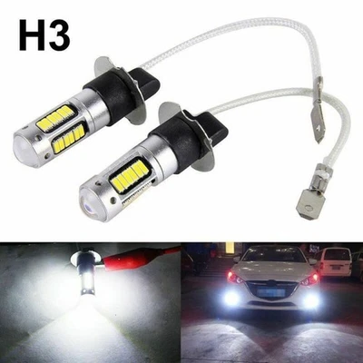 Fog Light Fast Response H3 Kit LED Parts 1Pair Brand New Canbus Conversion - Image 1 of 4