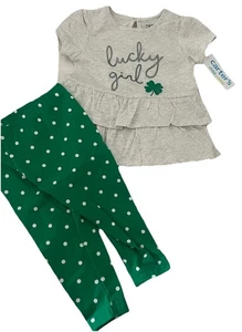 Nuevo Top y Leggings Carters Infantil Niñas San Patricio Niña Suerte 12 Meses - Imagen 1 de 4