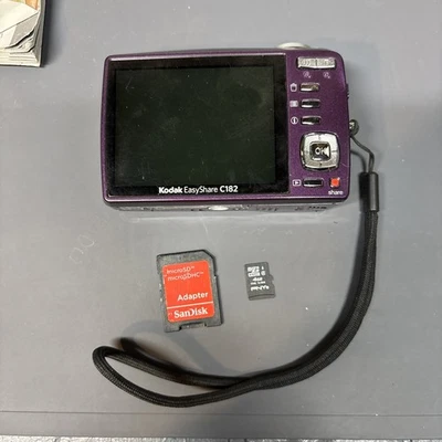 Kodak EasyShare C182 12.0MP 5x Digital Zoom Digital Camera Purple Tested - Image 1 of 4