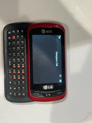 AT&T LG Xpressions C395 Red Slide Phone  - Image 1 of 4