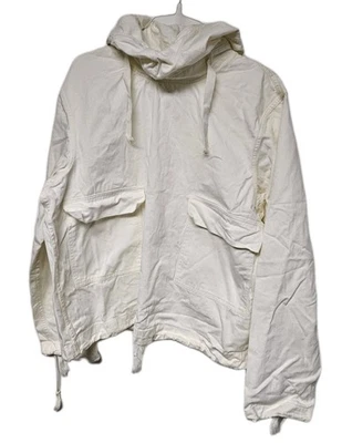 Chaqueta Parka Anorak Blanca Militar Con Capucha De Colección Años 40 USN Gunner Smock Segunda Guerra Mundial Foto 1 de 4