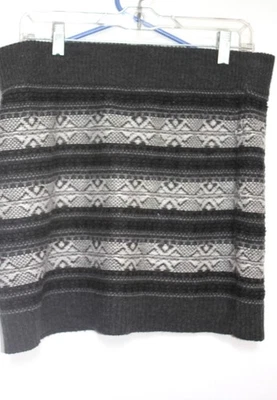 Mossimo Gray and White Striped Knee Length A-Line Skirt Sz XL - Image 1 of 2