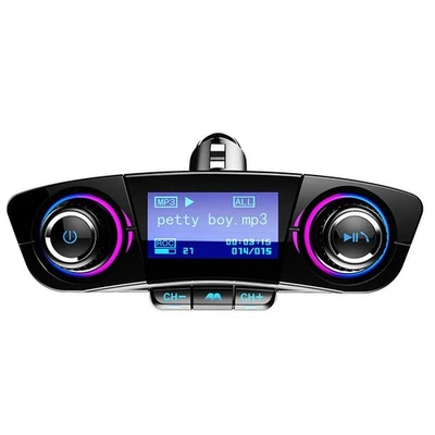 Car Bluetooth 4.0 FM Transmitter MP3 Audio Adapter 2 USB Charger AUX Hands-free - Image 1 of 4