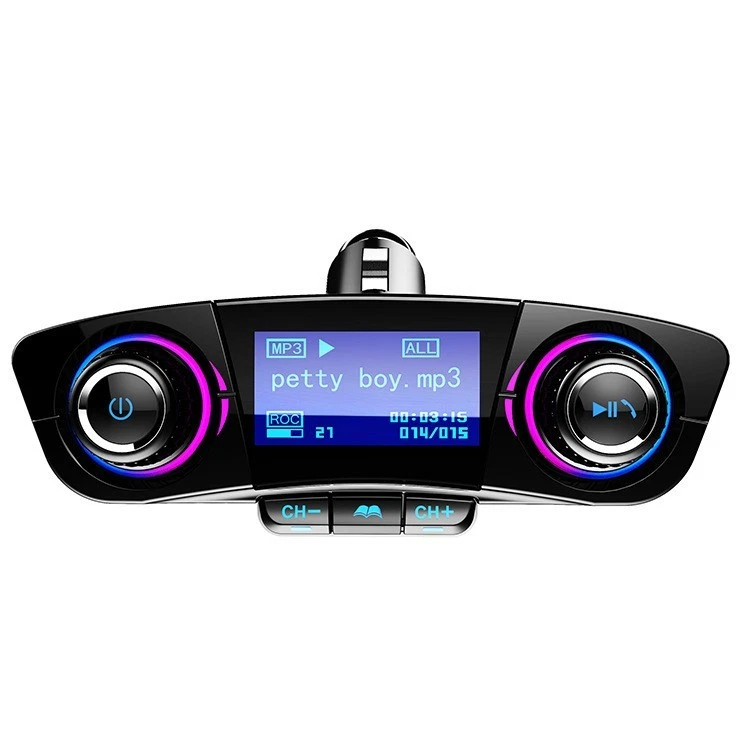 Car Bluetooth 4.0 FM Transmitter MP3 Audio Adapter 2 USB Charger AUX Hands-free - Image 1 of 4