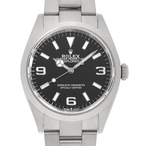ROLEX Explorer 36 124270 black Random Number second hand mens | eBay