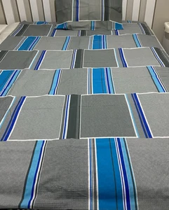 Doona Cover Single Bed With Grey Squares and Matching Pillow Case - Picture 1 of 4