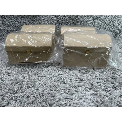 Mini cofre del tesoro pirata para niños kit artesanal juguete fiesta favores paquete conjunto de 4 nuevo Foto 1 de 4