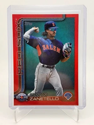 2025 Topps Pro Debut Nazzan Zanetello True Red /10 Foil Redsox - Image 1 of 3