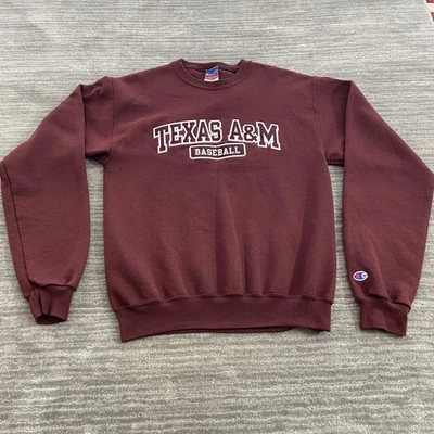 Texas A&M Aggies 毛衣男式小号栗色学院棒球圆领套衫 — 第 1/4 张图片