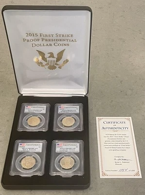 2015 S Presidential Dollar Set PCGS PR69 DCAM  First Strike - Proof Coins - Image 1 of 4