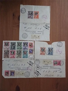 3 registered airmail first day covers, Vatican, Sc #158-68, definitives, 1953 - Picture 1 of 1