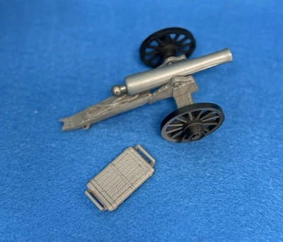 Marx original Batalla del Azul + Gris cañón de disparo y funda de asiento para limber Foto 1 de 4