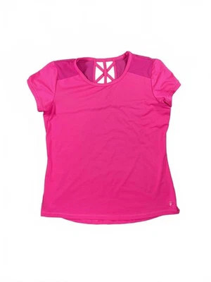 Top Fila Sport para mujer rosa ropa deportiva con detalle de espalda entrecruzada talla grande Foto 1 de 4